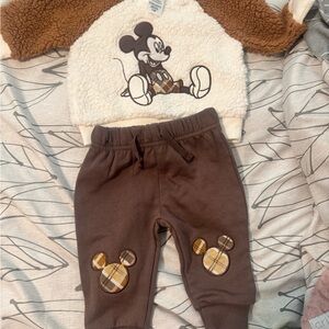 Brown Mickey Mouse Kids Bottoms